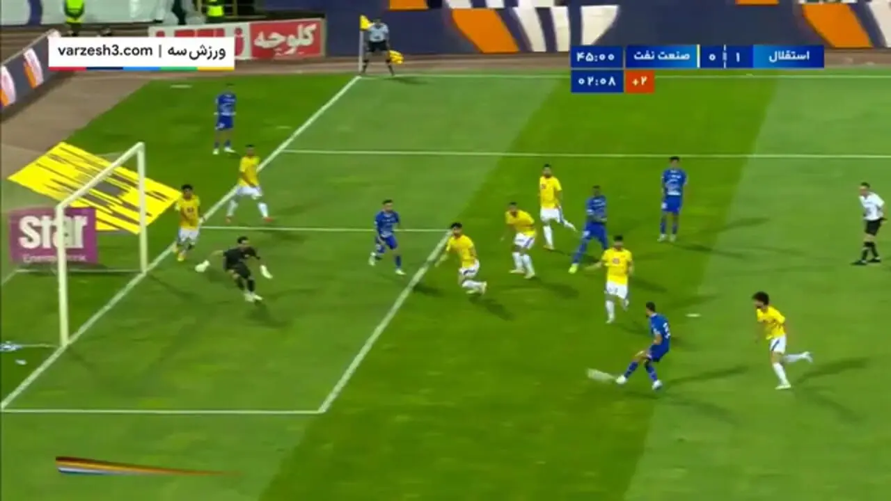 خلاصه بازی استقلال 2 - صنعت نفت آبادان 0