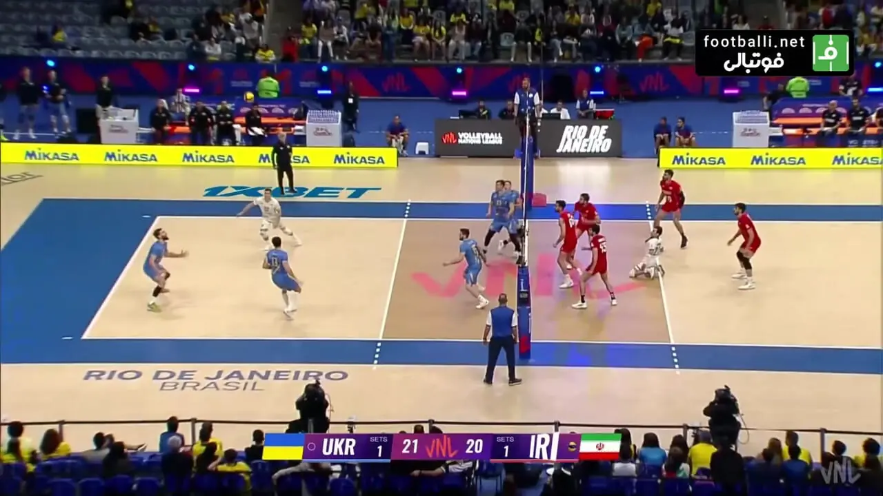 خلاصه بازی اکراین 2-3 ایران (لیگ ملت های والیبال 2025)