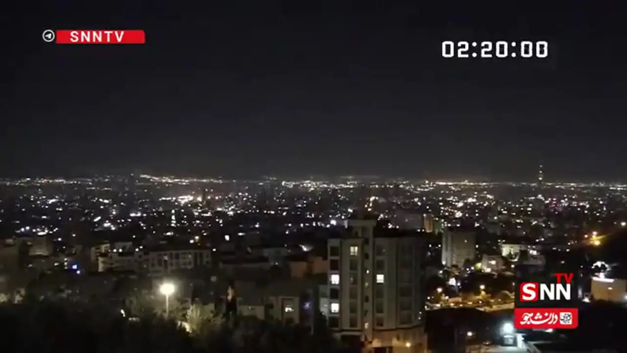 تایم‌لپس تهران در شبی که گذشت