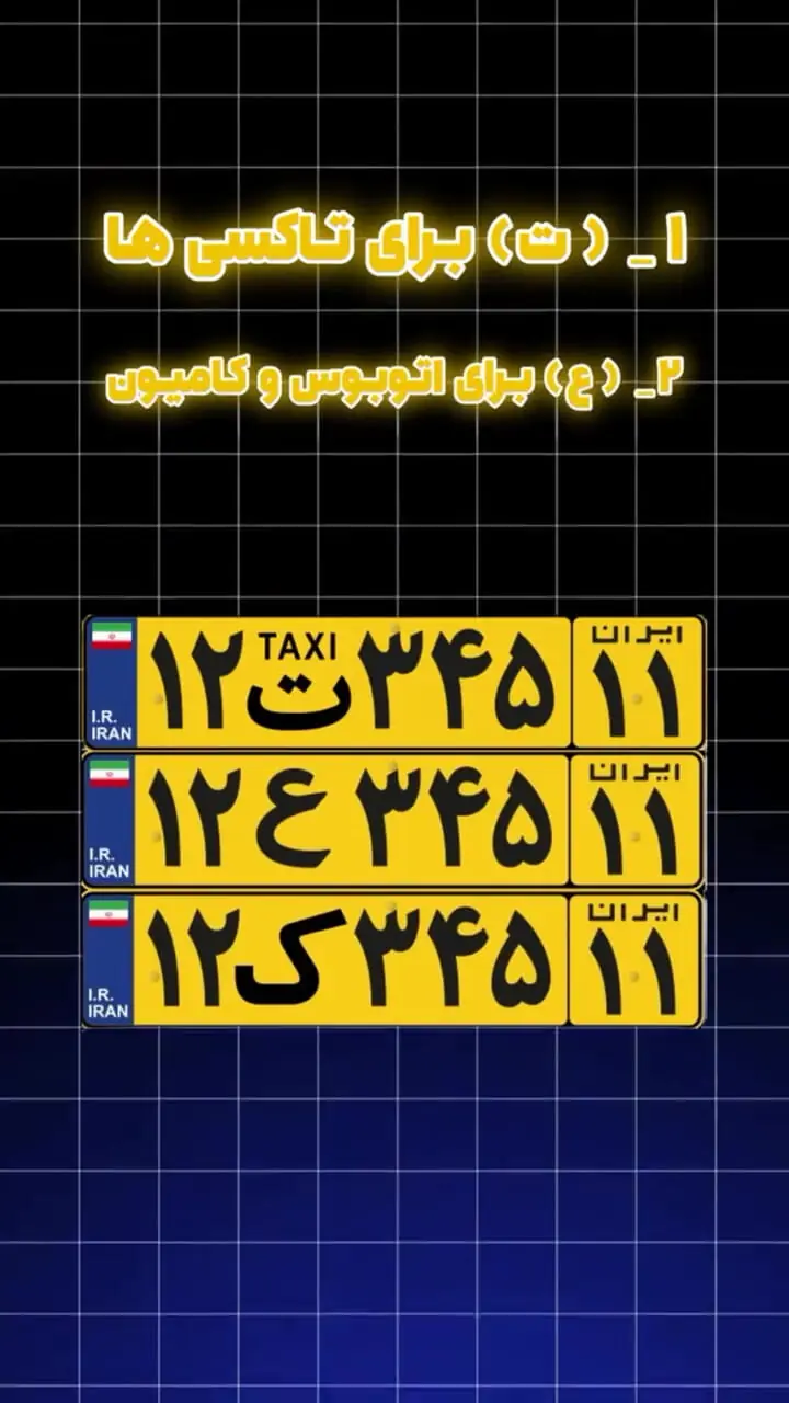 معرفی انواع پلاک خودرو در ایران؛ از تاکسی تا دیپلماتیک