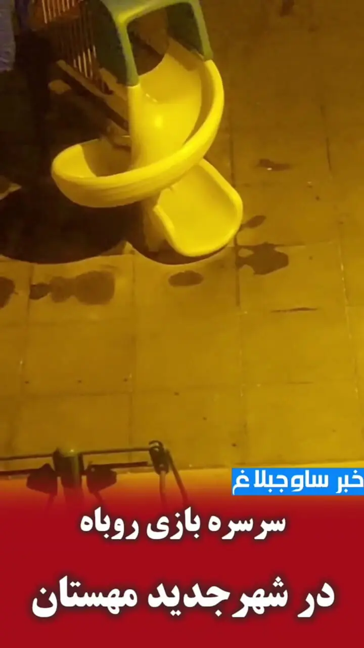 سرسره بازی نیمه شبی روباه‌های جوان در شهر جدید مهستان
