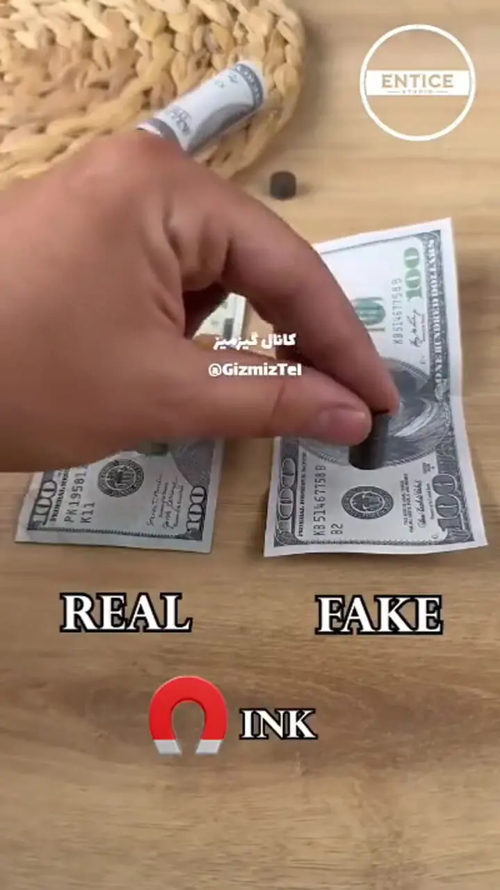 تشخیص دلار اصل با یک آهنربای ساده؛ دیگر فریب نخورید!