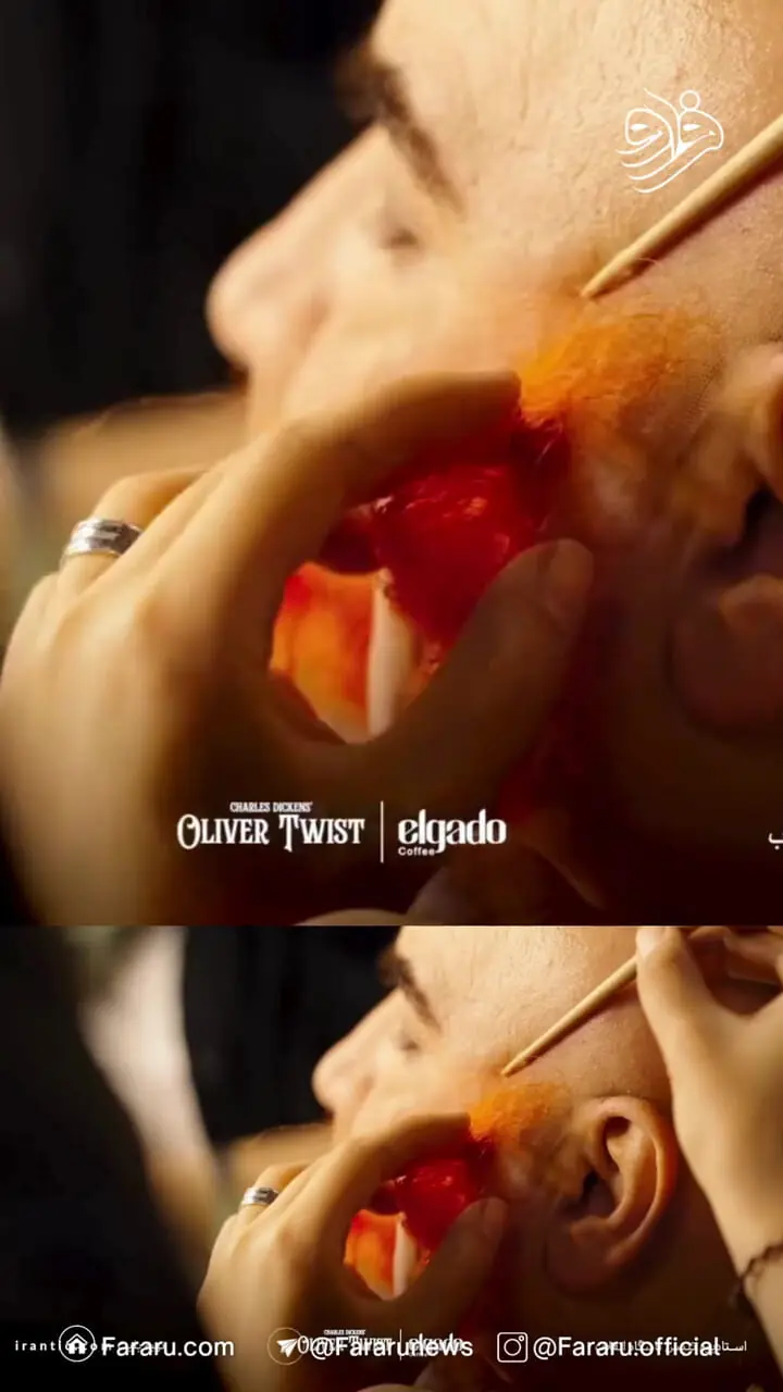 پشت صحنه گریم سخت بازیگران و ساخت دکور الیورتوییست